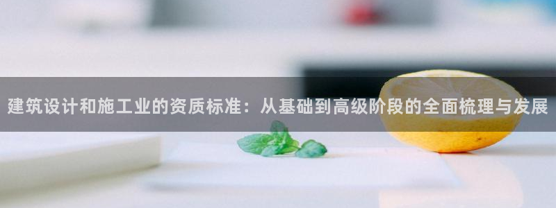 顺盈娱乐主管审判官333OO：建筑设计和施工业的资质标准：从